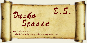 Duško Stošić vizit kartica